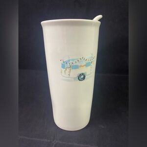 Rae Dunn by Magenta Artisan Collection “Home For The Holidays” Travel Camper Mug